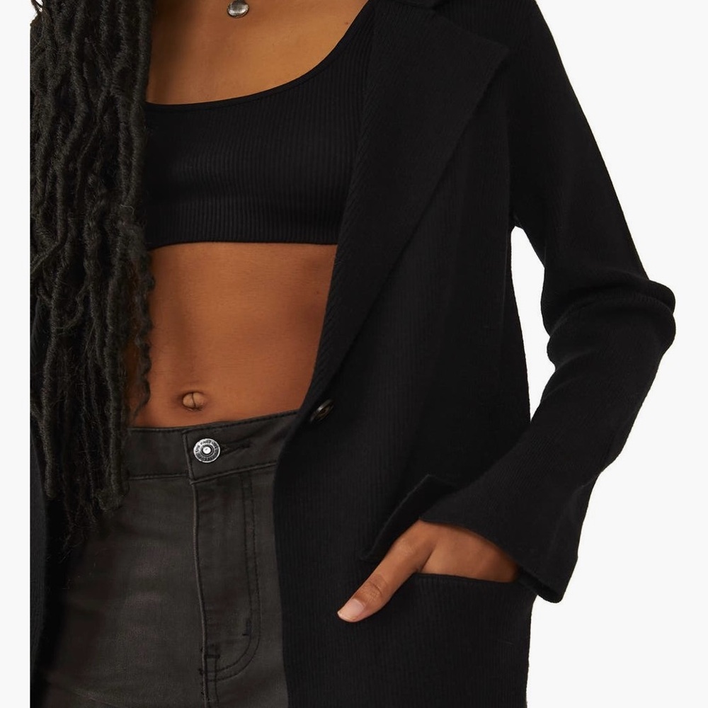 Free People black blazer cardigan